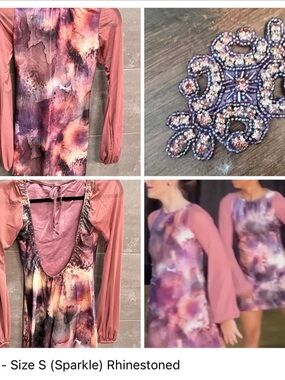 Dance Costume Dress - Pink Purple Sparkle